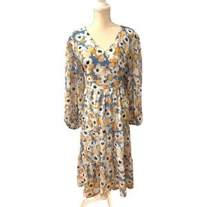 Joie Multicolor Floral Midi Dress in Size XL